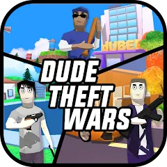 تحميل لعبة Dude Theft Wars مهكرة 2027 للأندرويد APK مجاناً